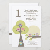 1th誕生日パーティーナイトフールズカワイイ招待状 招待状 (正面/裏面)