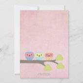 1th誕生日ピンクパーティーナイトフールズカワイイ招待状 招待状 (裏面)