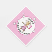 1th誕生日ピンク民族プリンセス漫画パーティー スタンダードランチョンナプキン (角)