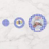 1th誕生日ブルージンジャムバルーン&写真 コンフェッティ (正面)