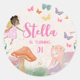 1th誕生日マジカルフェアリーフローラガーデンピクシー ラウンドシール