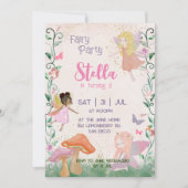 1th誕生日マジカルフェアリーフローラガーデンピクシー 招待状 (正面)