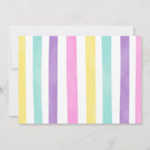 1th誕生日ユニコーンフォト招待状 招待状 (裏面)