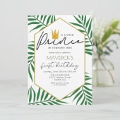 1th誕生日リトルプリンスクラウンリーフ招待状 招待状 (スタンド正面)