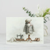 1th birthdayオートオートクチュール男の赤ちゃん&アトリエ 招待状 (スタンド正面)