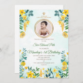 1th Birthday Akhand Path招待状スフマーニ・パス 招待状 (正面/裏面)