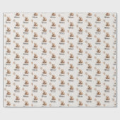 1th Birthday Wild One モダン Bear ラッピングペーパー (フラット)