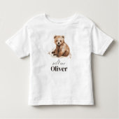 1th Birthday Wild One bear モダンエレガントパーティー トドラーTシャツ (正面)
