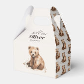 1th Birthday Wild One bear モダンエレガントパーティー フェイバーボックス (裏面サイド)