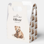 1th Birthday Wild One bear モダンエレガントパーティー フェイバーボックス (オープン)