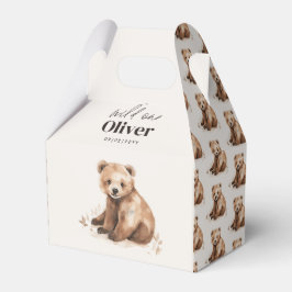 1th Birthday Wild One bear モダンエレガントパーティー フェイバーボックス