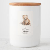 1th Birthday Wild One bear モダンエレガントパーティー フードラベル (正面)