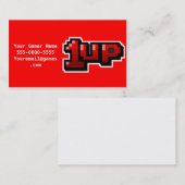 1UPビデオゲームのゲーマーの名刺 名刺 (正面/裏面)