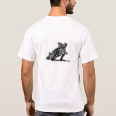 1wheelfelonsダートトラック手のスケッチ tシャツ (裏面)