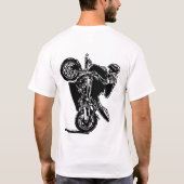 1wheelfelons造りあなた自身の句の発育阻害のWheelie Tシャツ (裏面)