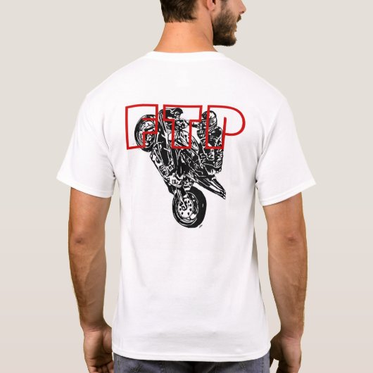 1wheelfelons FTPの中指の発育阻害のstreetbike T Tシャツ (裏面)