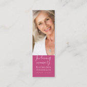 1x3"追悼詩ピンクMINIブックマーク コーリングカード (正面)