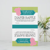 2おむつラッフルチケットベビーガールのための半分にカット (スタンド正面)