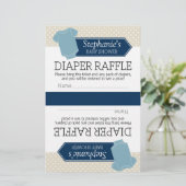 2おむつラッフル用に半分にカット – 赤ちゃんシャワー少年 (スタンド正面)