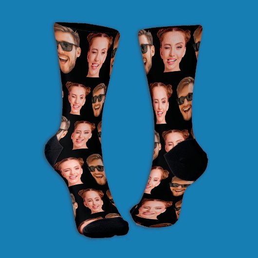 2おもしろいパーソナライズされた顔写真 ソックス