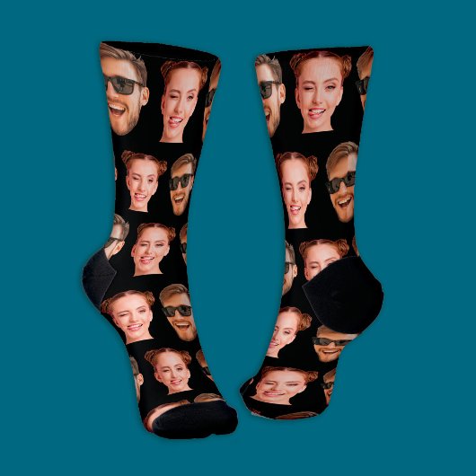 2おもしろいパーソナライズされた顔写真 ソックス