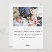 2おもしろいモダン写真年末年始ホリデーカード シーズンカード (裏面)