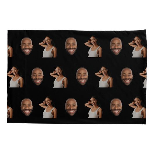 2おもしろい人のパーソナライズされた顔写真 枕カバー (裏面)