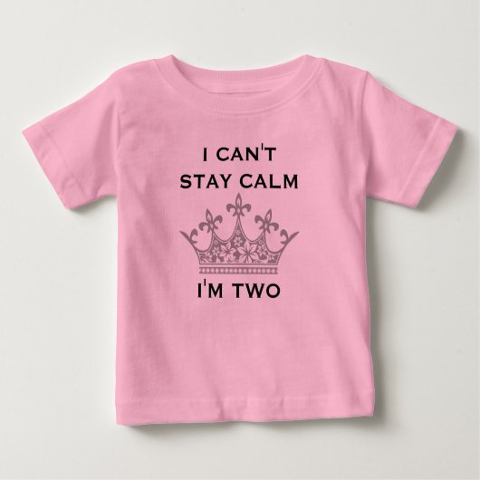 2おもしろい回目の誕生日I'm Two W01 ベビーTシャツ (正面)
