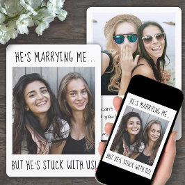 2おもしろい枚の花嫁/メイド・オブ・オーナー（花嫁付き添い人）案 招待状