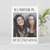 2おもしろい枚の花嫁/メイド・オブ・オーナー（花嫁付き添い人）案 招待状 (スタンド正面)