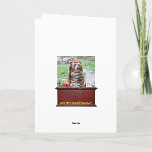 2おもしろい/3月のBD用ベア誕生日カード カード (裏面)