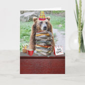 2おもしろい/3月のBD用ベア誕生日カード カード (正面)