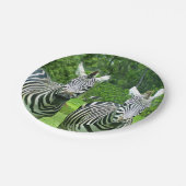 2かわいいシマウマ ペーパープレート (アングル)