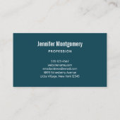 2かわいい小さな赤いキツネの水色 名刺 (裏面)