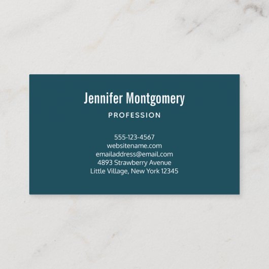 2かわいい小さな赤いキツネの水色 名刺 (裏面)