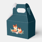 2かわいい小さな赤いキツネ水の色ベビーシャワー フェイバーボックス (裏面サイド)