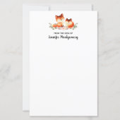 2かわいい小さな赤いキツネ水色デザイン (正面)