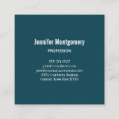 2かわいい小さな赤いキツネ水色デザイン スクエア名刺 (裏面)