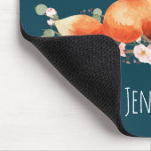 2かわいい小さな赤いキツネ水色デザイン マウスパッド (コーナー)