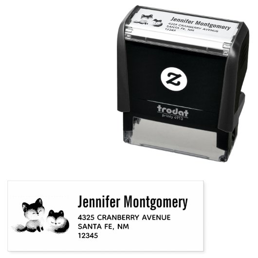 2かわいい小キツネ セルフインキングスタンプ (インサイチュ)