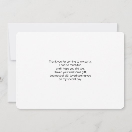 2かわいい赤いキツネありがとう サンキューカード (裏面)