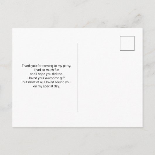 2かわいい赤いキツネありがとう ポストカード (裏面)