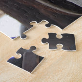 2かわいい馬がフェンスの上で噛む ジグソーパズル (側面)