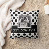 2かわいいBWの水玉模様はInstagramの写真と味方しました クッション (ブランケット)