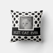 2かわいいBWの水玉模様はInstagramの写真と味方しました クッション (裏面)