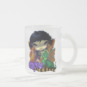 "2かわいいDragonlings"のマグ フロストグラスマグカップ