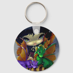"2かわいいDragonlings" Keychain キーホルダー