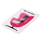 2かわいらし世紀中頃の猫ダイヤモンドカラー椅子 マグネット (左側)