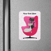 2かわいらし世紀中頃の猫ダイヤモンドカラー椅子 マグネット