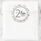 2か月のマイルストーンベビーのグラフとバルーン ラウンドシール (バッグ)